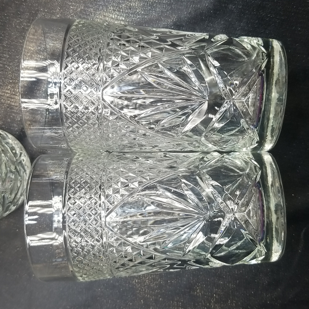 Cristal D'Arques Durand Antique Clear Pattern Highball Glasses - Picture 5 of 11